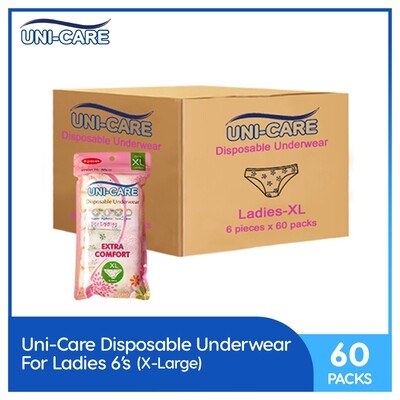 Uni-Care Disposable Underwear for Women 6's (X-Large) (1 Case)