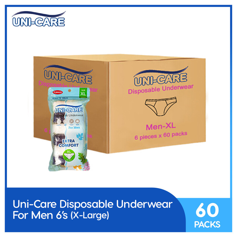 Uni-Care Disposable Underwear for Men 6's (X-Large) (1 Case)