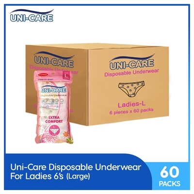 Uni-Care Disposable Underwear for Women 6's (Large) (1 Case)