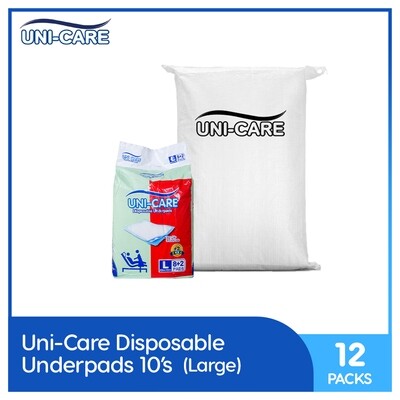 Uni-Care Disposable Underpads 8+2 (Large) - 12 PACKS