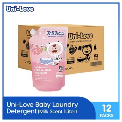 Uni-Love Baby Laundry Detergent (Milk Scent) 1L (1 Case)