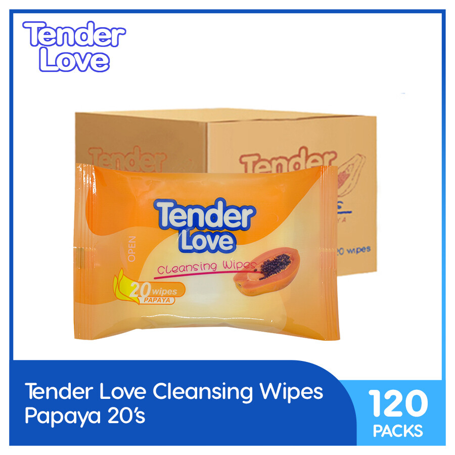 Tender Love Papaya Cleansing Wipes 20's (1 Case)