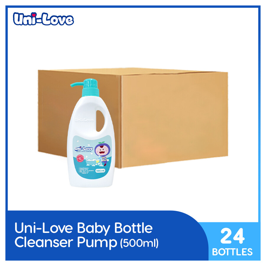 Uni-Love Baby Bottle Cleanser 500ml (Bottle Pump) Bottle of 24