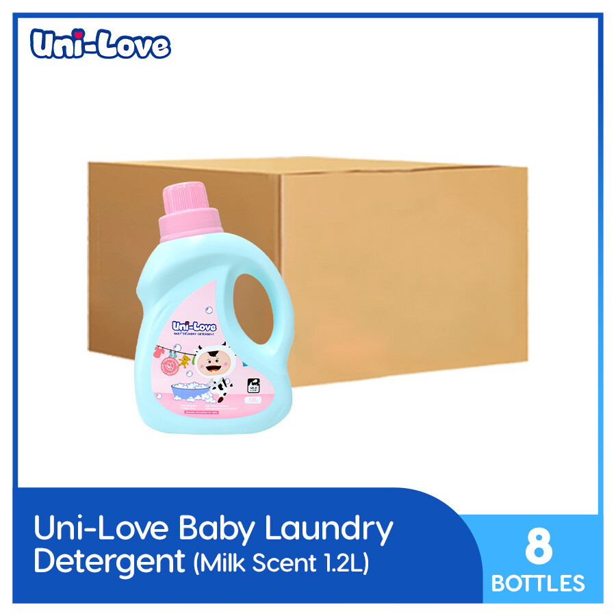 UniLove Baby Laundry Detergent 1.2L Bottle (Milk Scent) Bottle of 8