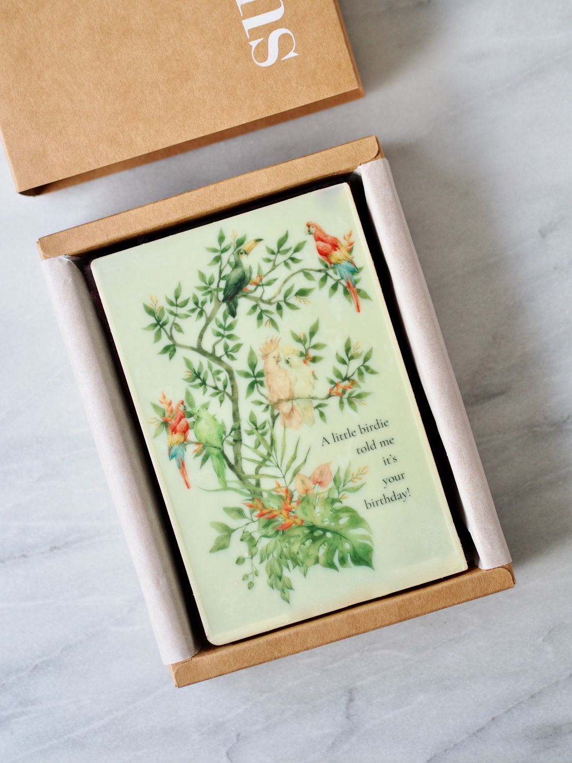 Tropical Birds - Personalised Brownie