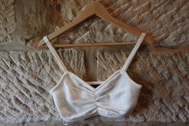 Glassons Knitted white Crop Top