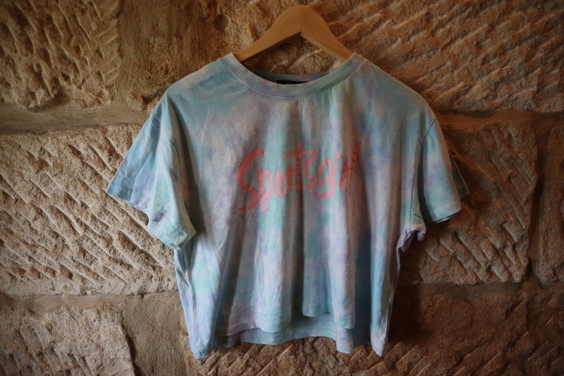 SportsGirl Tie Die Cropped T-shirt
