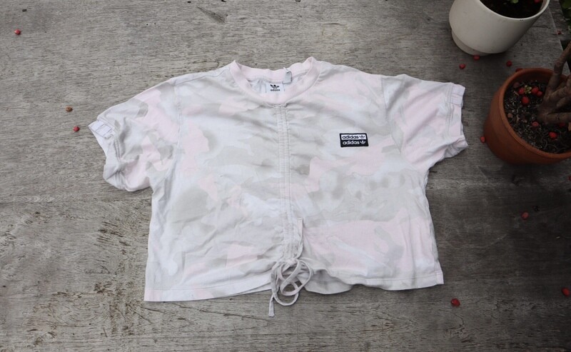 Adidas Camo Cropped T-Shirt
