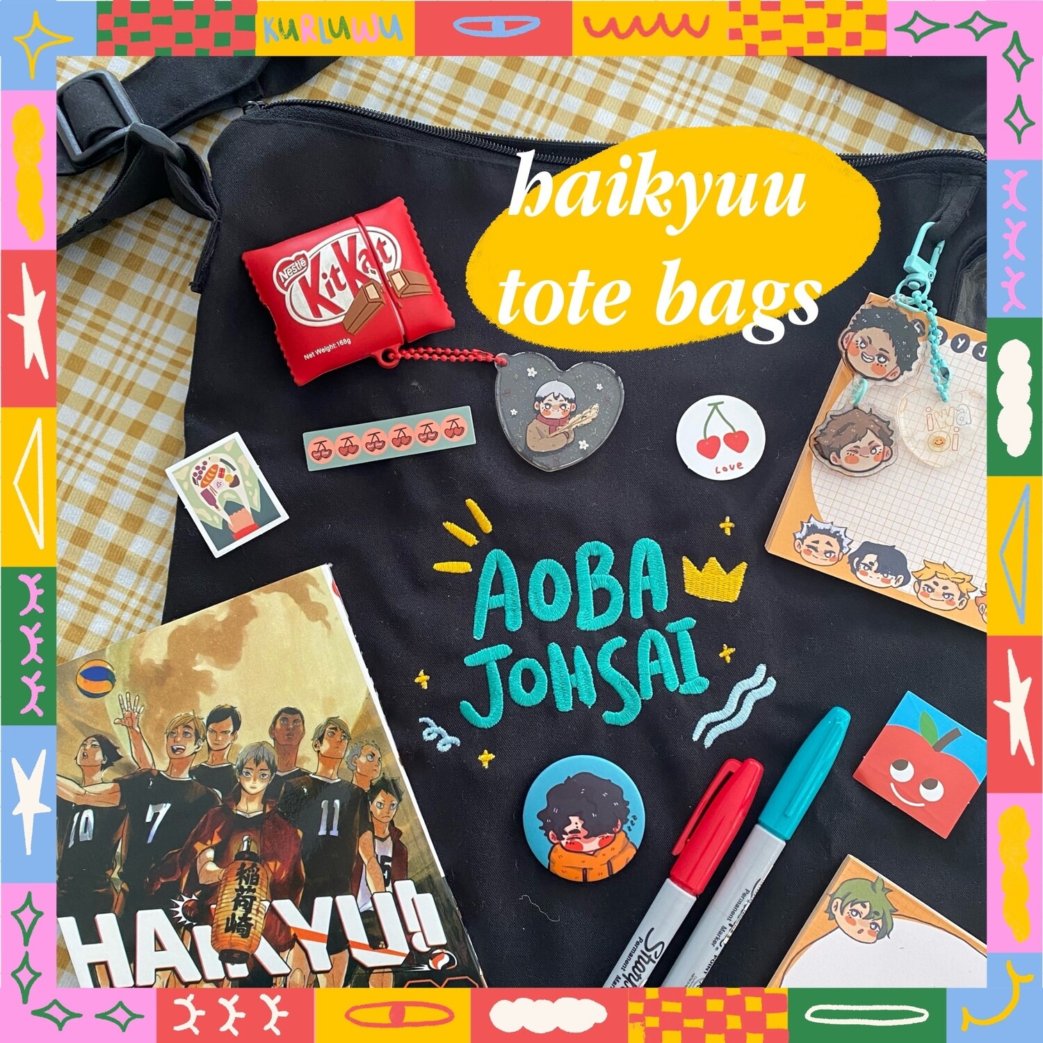ꔛ Haikyuu Sling Totebags 🐝