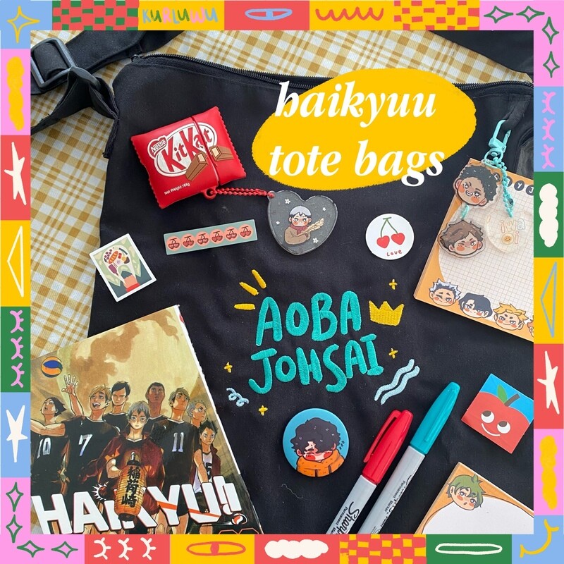 ꔛ Haikyuu Sling Totebags 🐝