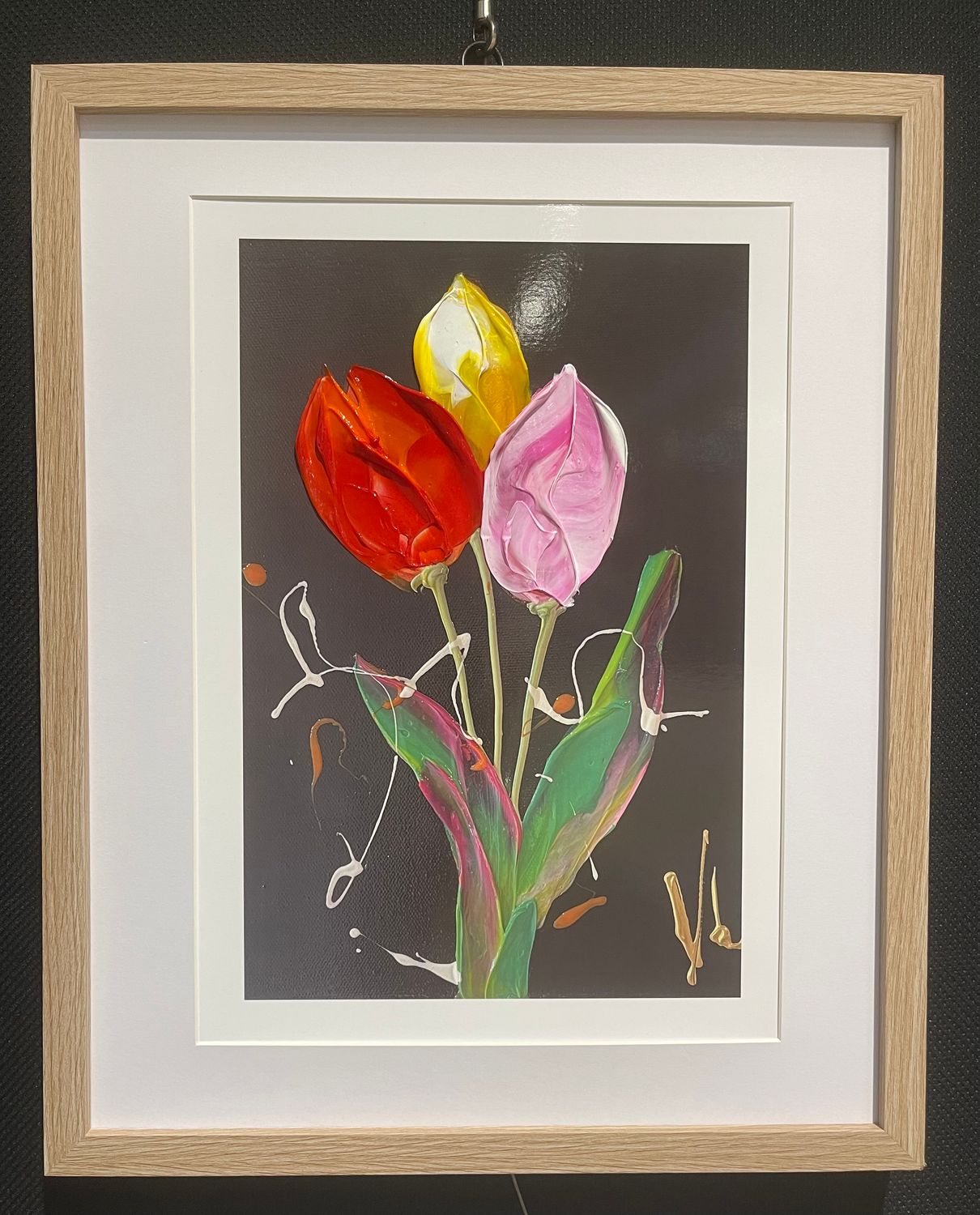 Framed embellished print Size with frame 43cmx54cm