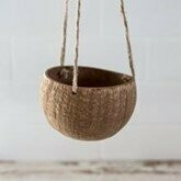 Hanging Coconut Shell Pot