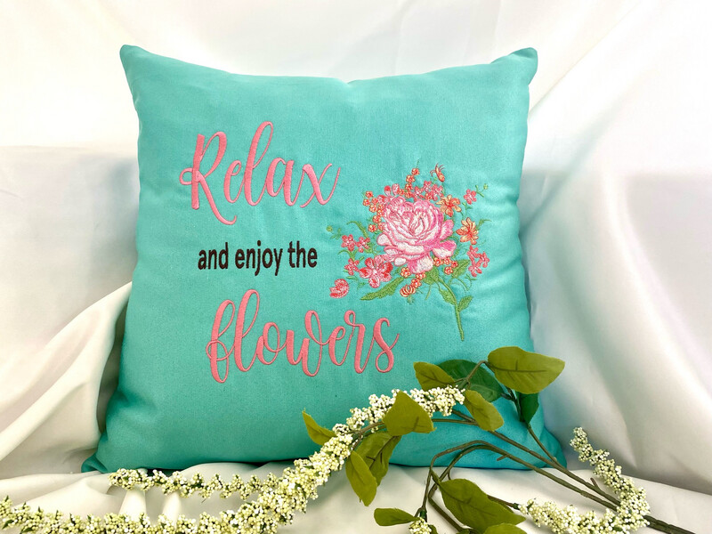 Relax And Enjoy The Flowers Cushion