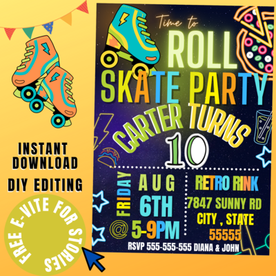 Skating Party Invitation