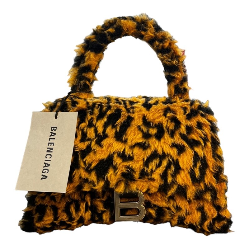 BAL-LEOPARD HOURGLASS HANDBAG