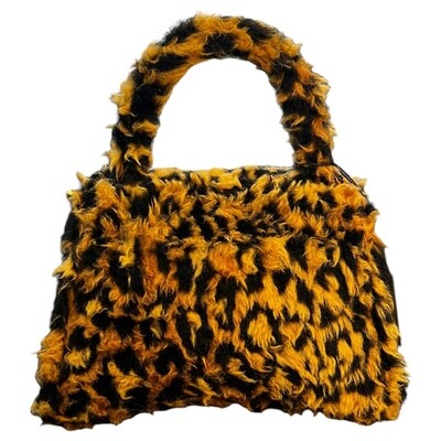 BAL-LEOPARD HOURGLASS HANDBAG