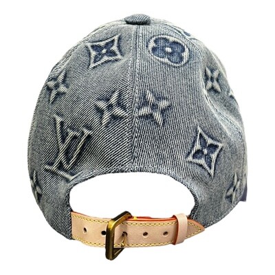 LV-WASHED DENIM MONOGRAM HAT