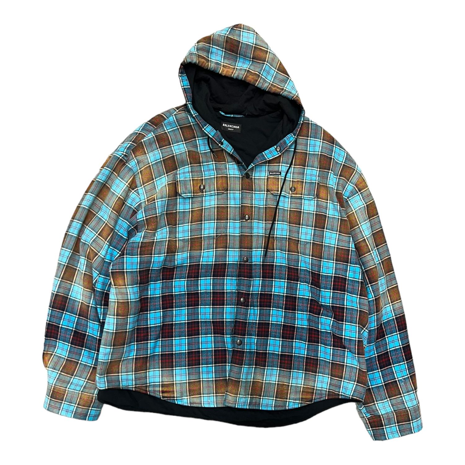 BAL-OVERSIZE HOODED FLANNEL