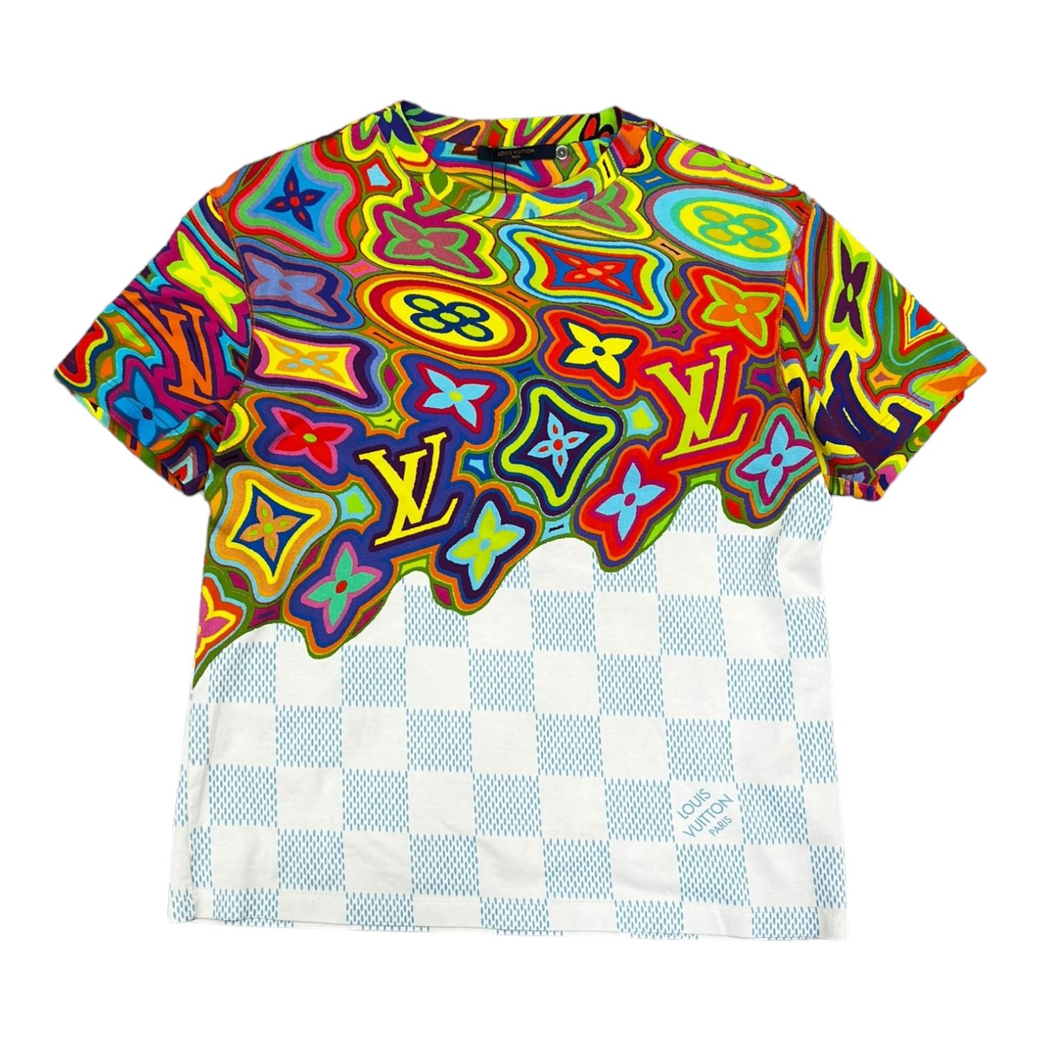 LV-PSYCHEDELIC DAMIER TEE