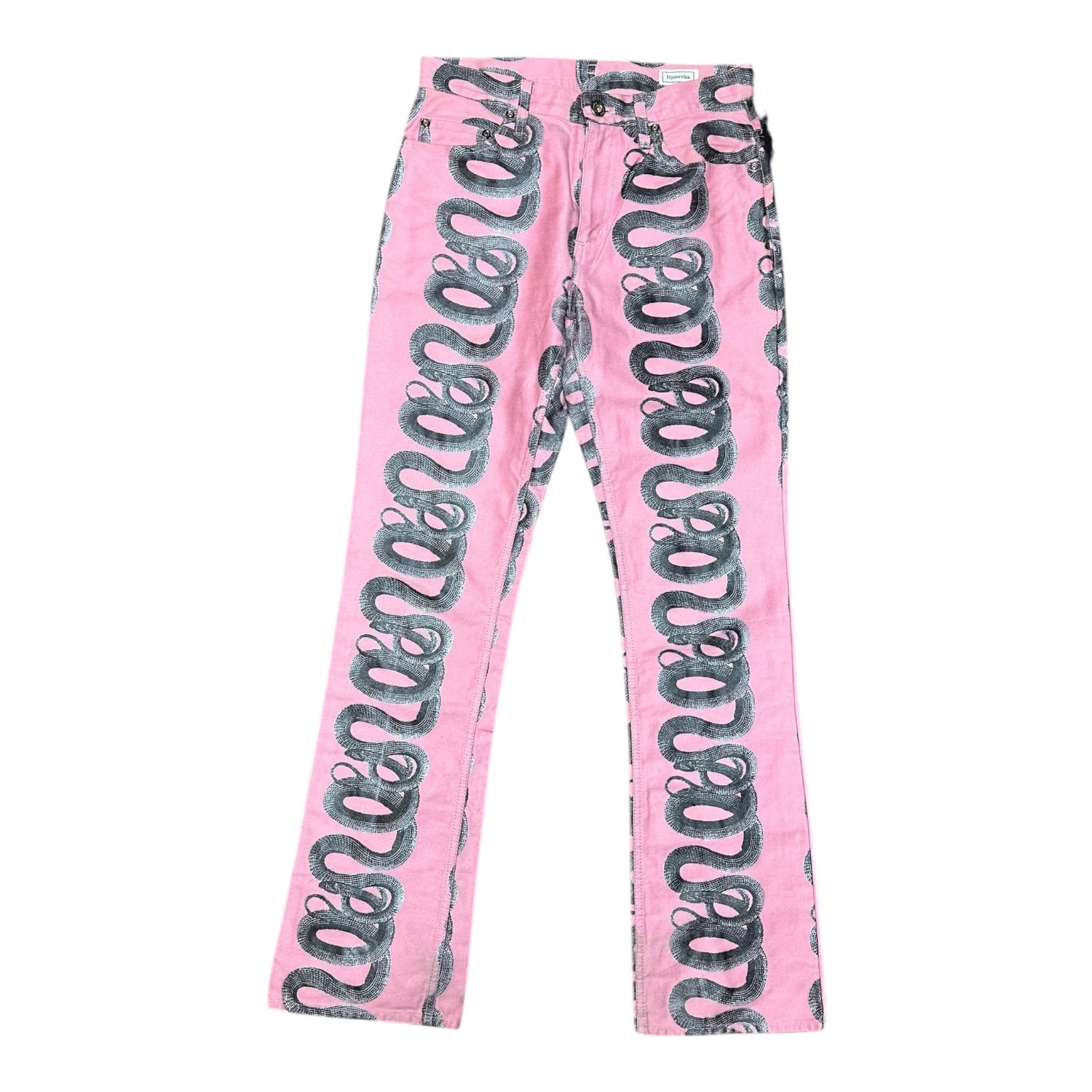HYS-28-PINK SNAKE DENIM