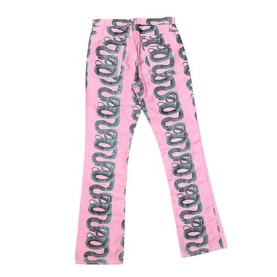 HYS-28-PINK SNAKE DENIM