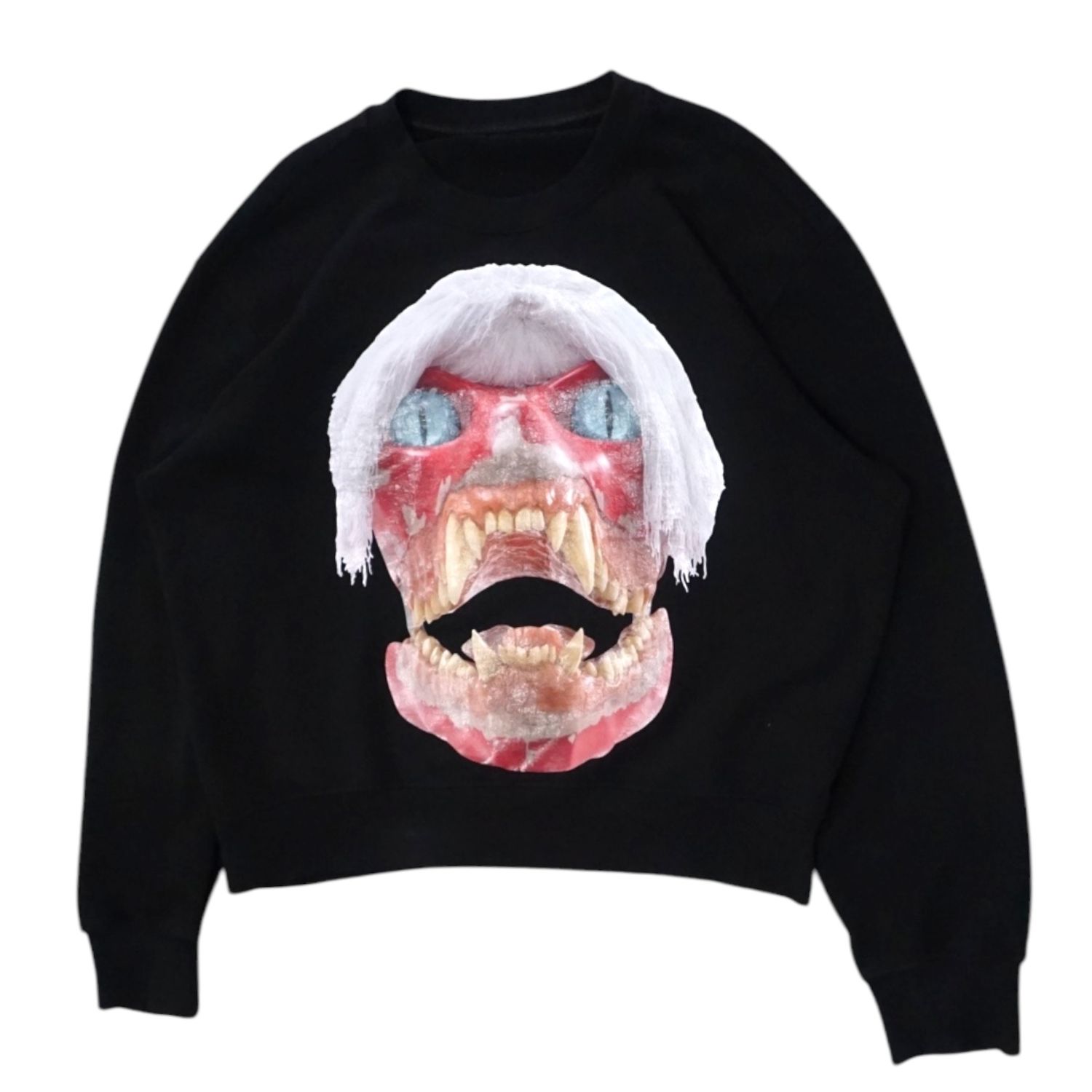 SR-WHITE HAIR CREWNECK