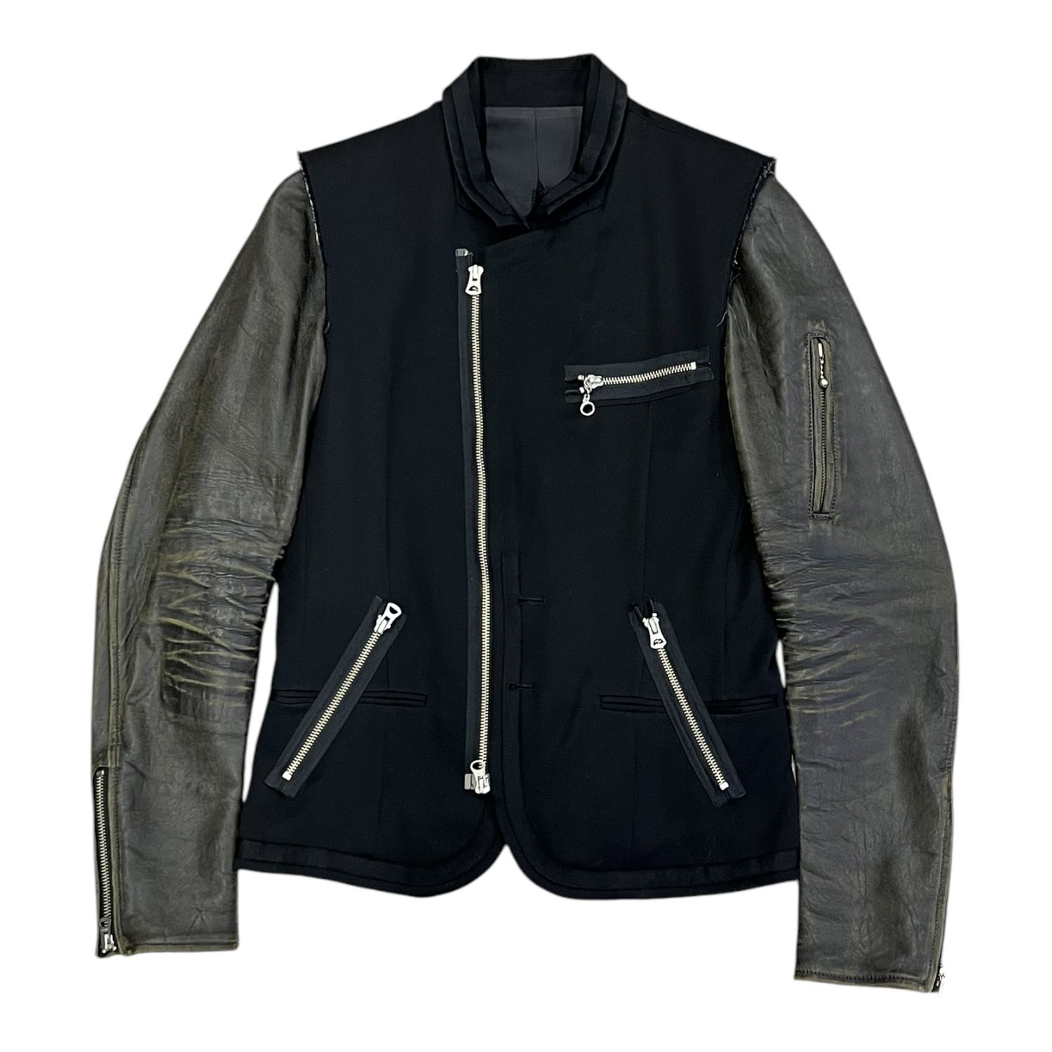 UC-LEATHER HYBRID JACKET