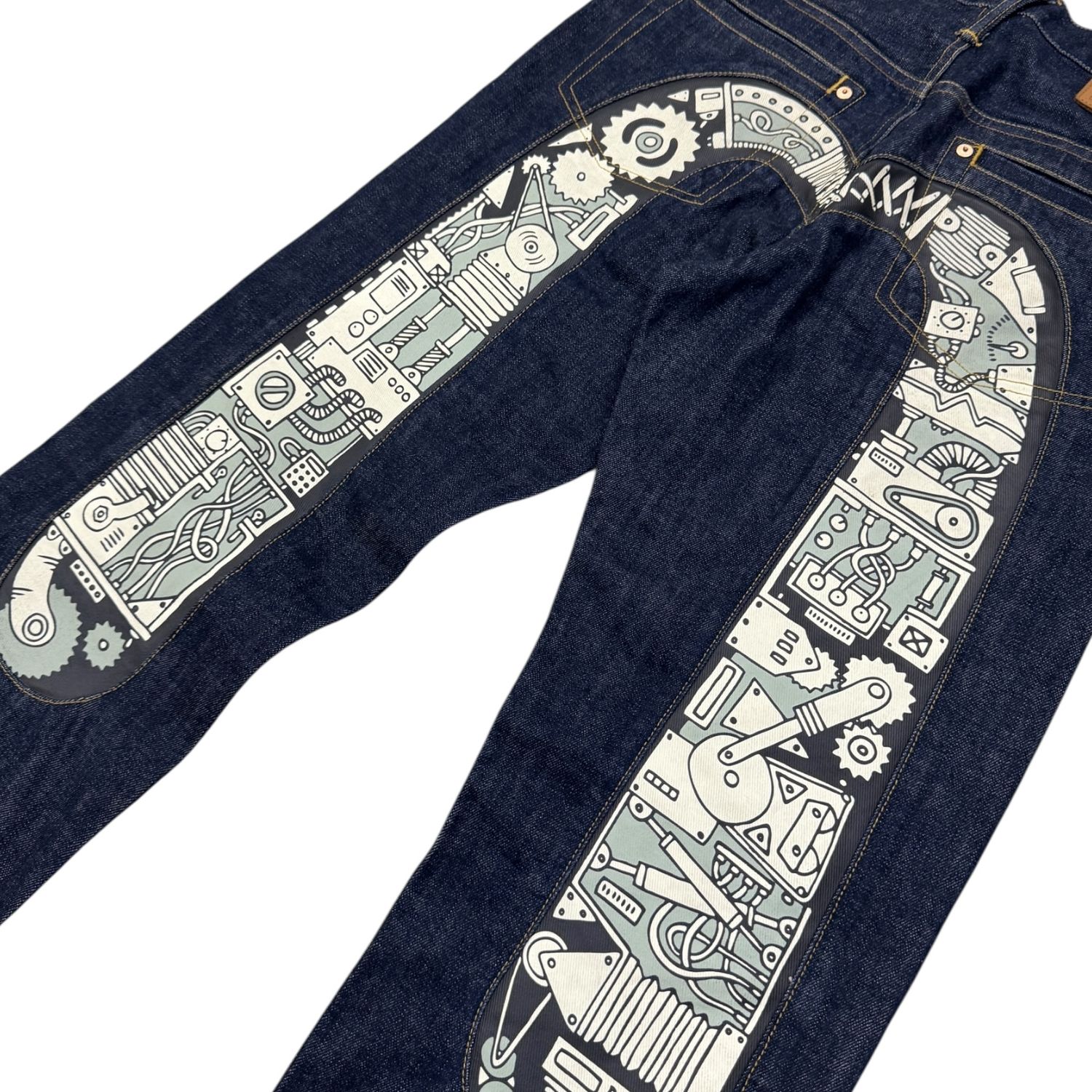 パンツ archive grunge evisu donna denim pants EVISU GENES OSAKA Draping Spiral Selvedge Denim