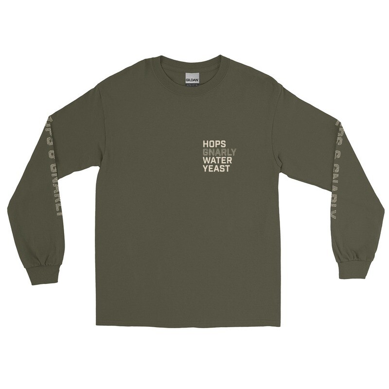Hops, Gnarly, Water, Yeast Long Sleeve Tee