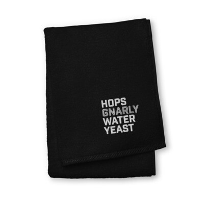 Hops, Gnarly, Water, Yeast Brew Day Towel