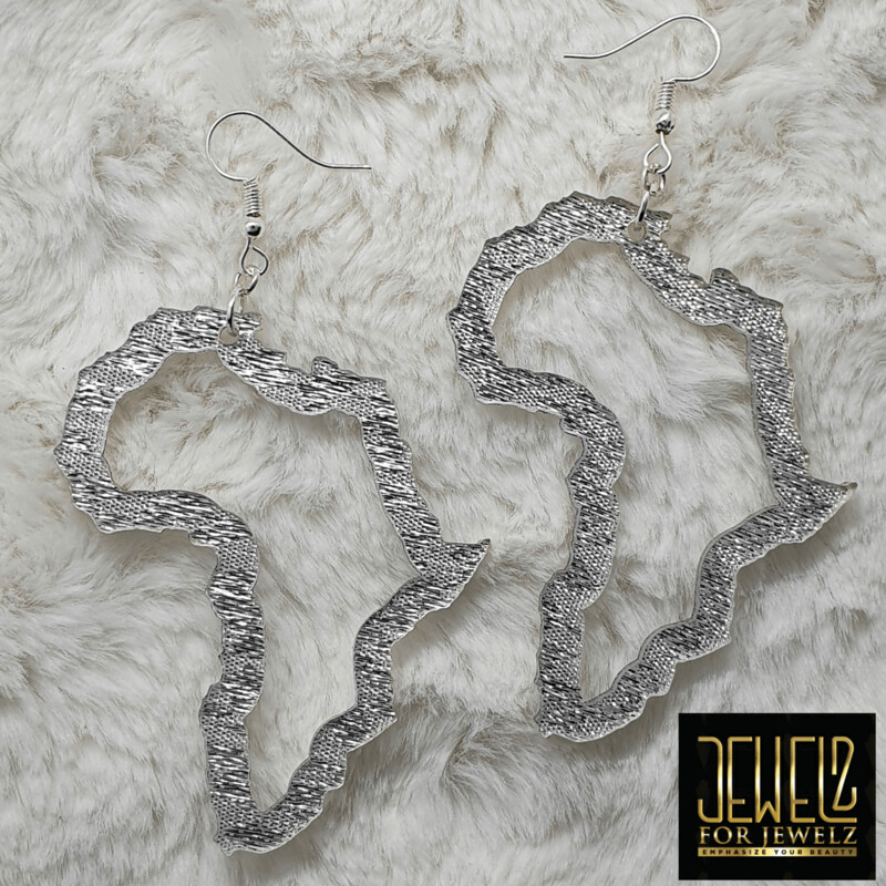Africa glitters outline (silver)