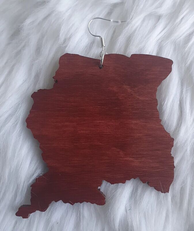 Suriname Full Map Mahogany