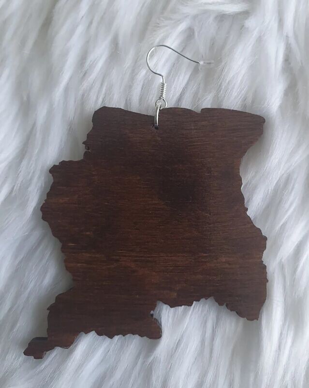 Suriname Full Map Walnut