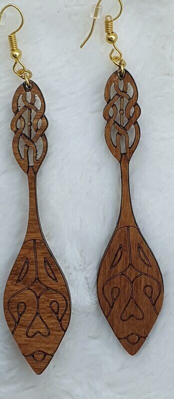 Paddle Tembe Art design 1 (teak-kleur)
