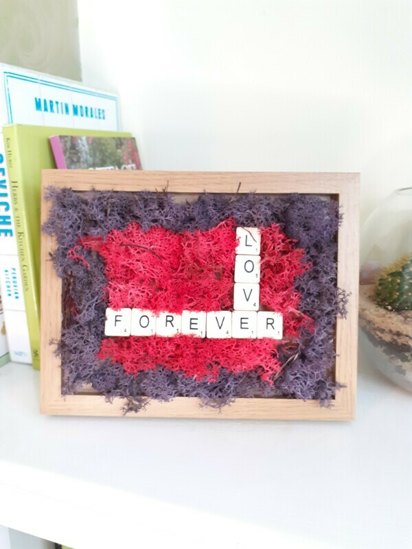 Love Forever Preserved Moss Frame