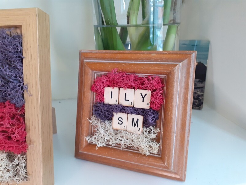 ILYSM Preserved Moss Frame