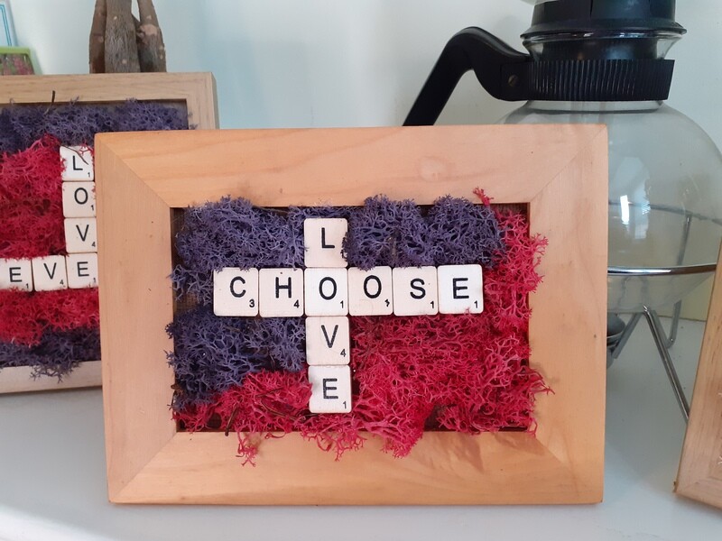 Choose Love Preserved Moss Frame
