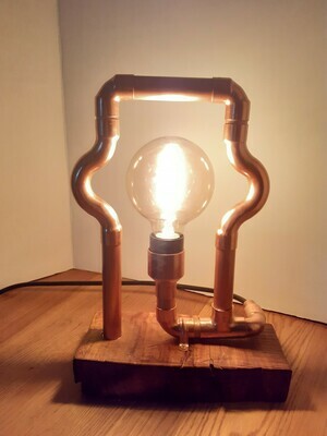 Square Parenthesis Copper Lamp