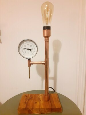 Small Temperature Gauge Copper Lamp
