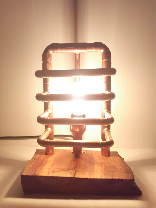 Caged Copper Lamp