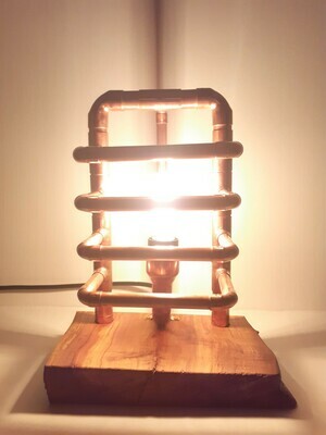 Caged Copper Lamp