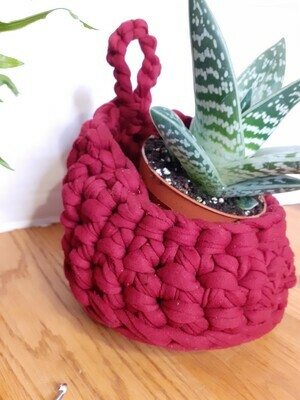 Crocheted plant holder