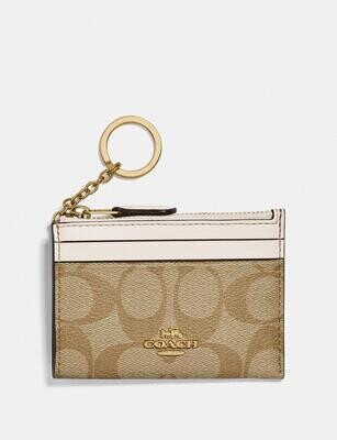 COACH Mini Skinny Id Case In Signature Canvas