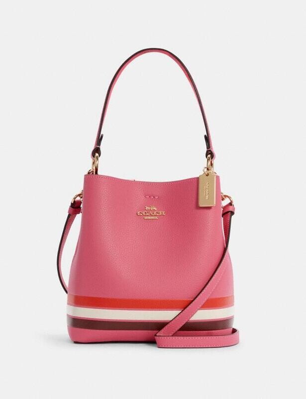 COACH Small Town Bucket Bag In Colorblock With Stripe