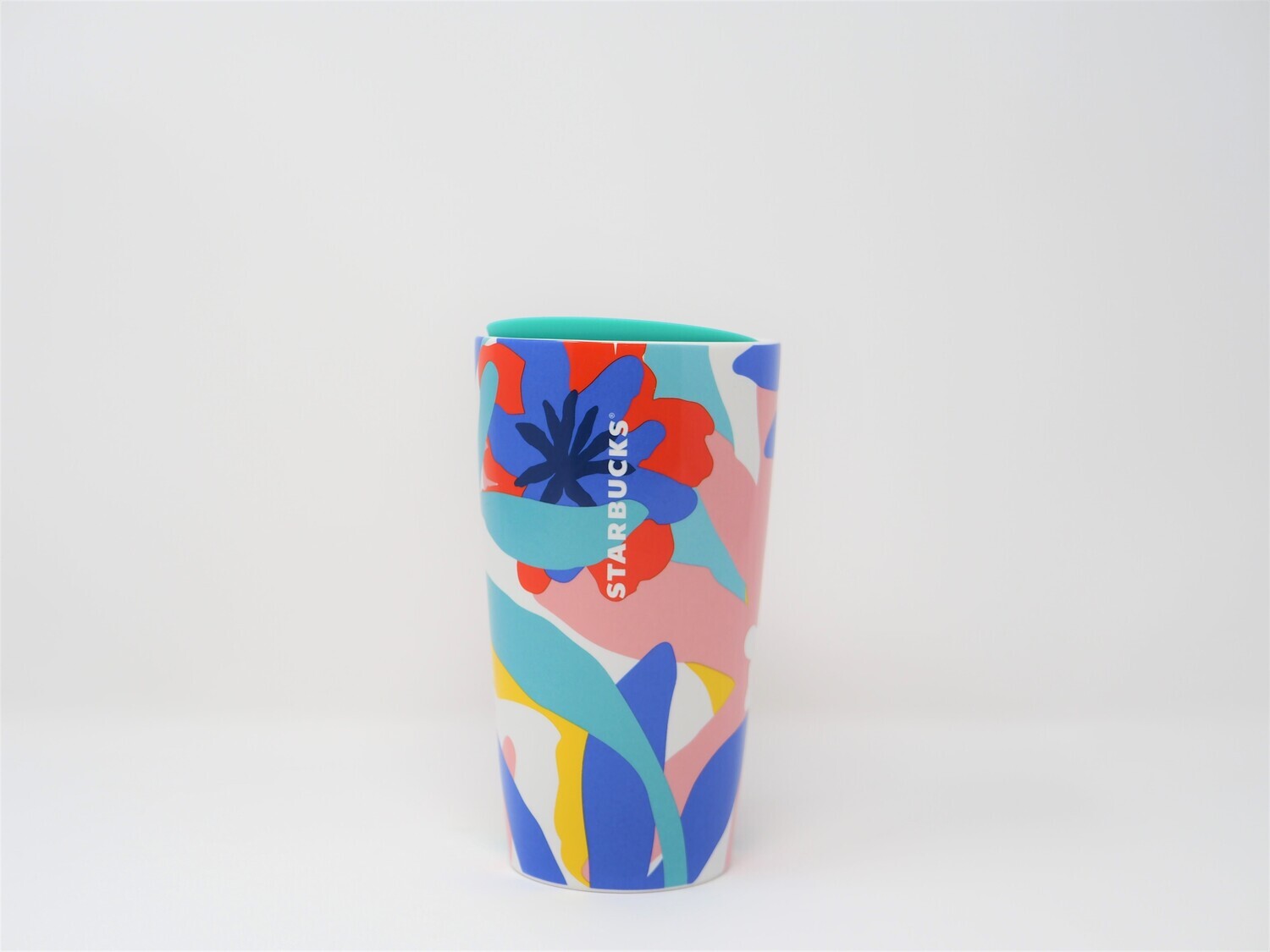 STARBUCKS Floral Ceramic Tumbler