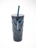 STARBUCKS Dark Green Wavy Cup