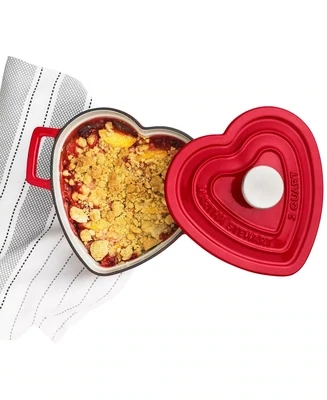 MARTHA STEWART Enameled Cast Iron 2-Qt. Heart-Shaped Casserole