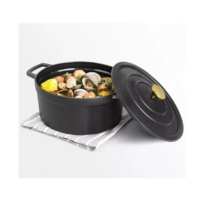 MARTHA STEWART Enameled Cast Iron 6-Qt. Round Dutch Oven