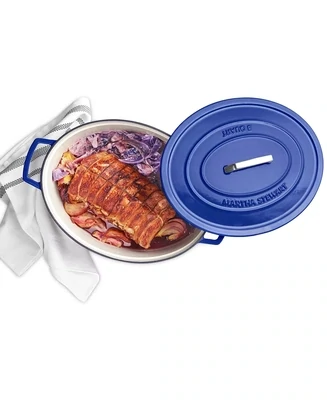 MARTHA STEWART Enameled Cast Iron 8-Qt. Oval Dutch Oven