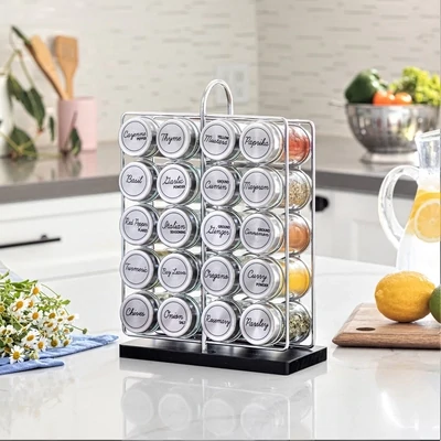 ORII 20 Jar Stainless Steel Wire Spice Rack